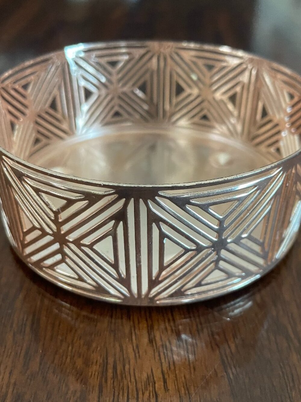 Bath & Body Works Rose Gold 3 Wick Candle Holder 4.5" x 2"! - Picture 1 of 4